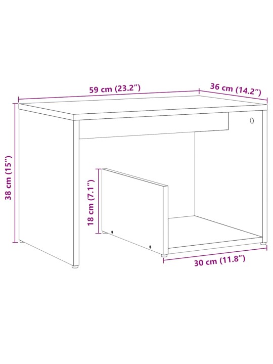 KÜLGLAUD VANA PUIT 59X36X38 CM ENGINEERED WOOD