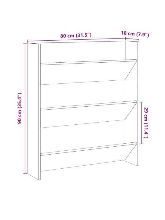 SEINAJALATSAKAPP VANA PUIT 80X18X90 CM ENGINEERED WOOD
