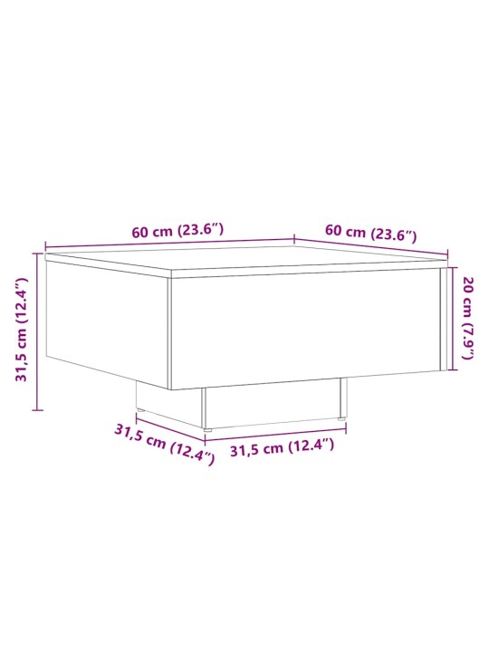 DIIVANILAUD OLD WOOD 60X60X31,5 CM ENGINEERED WOOD