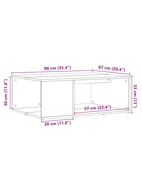 DIIVANILAUD OLD WOOD 90X67X33 CM ENGINEERED WOOD