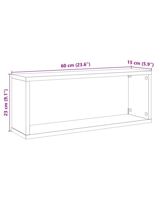 SEINAKUUBIKURIIULID 2 TK VANA PUIT 60X15X23 CM TEHNOPUIT