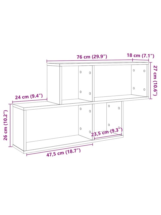 SEINARIIUL ARTISAN TAMM 100X18X53 CM ENGINEERED WOOD