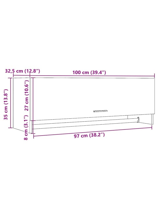 RIIDEKAPP ARTISAN TAMM 100X32,5X35 CM EHITUSPUIT