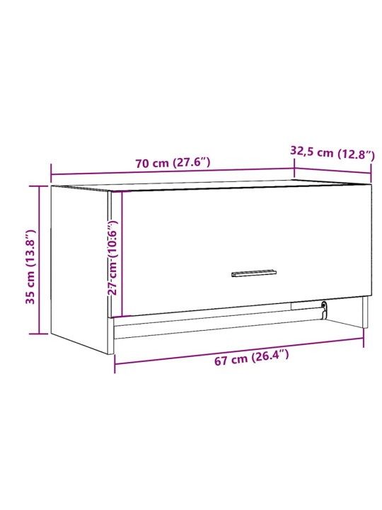 RIIDEKAPP OLD WOOD 70X32,5X35 CM ENGINEERED WOOD