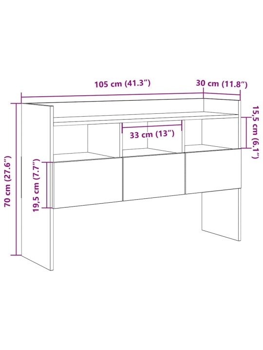 PUHVETKAPP VANA PUIT 105X30X70 CM ENGINEERED WOOD