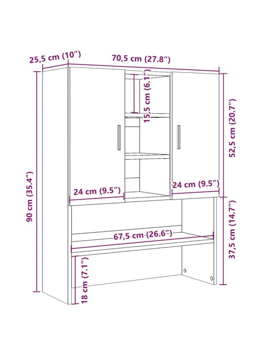 PESUMASINA KAPP VANA PUIT 70,5X25,5X90 CM