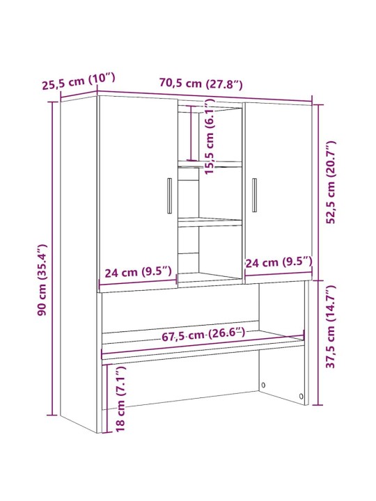 PESUMASINA KAPP ARTISAN TAMM 70,5X25,5X90 CM