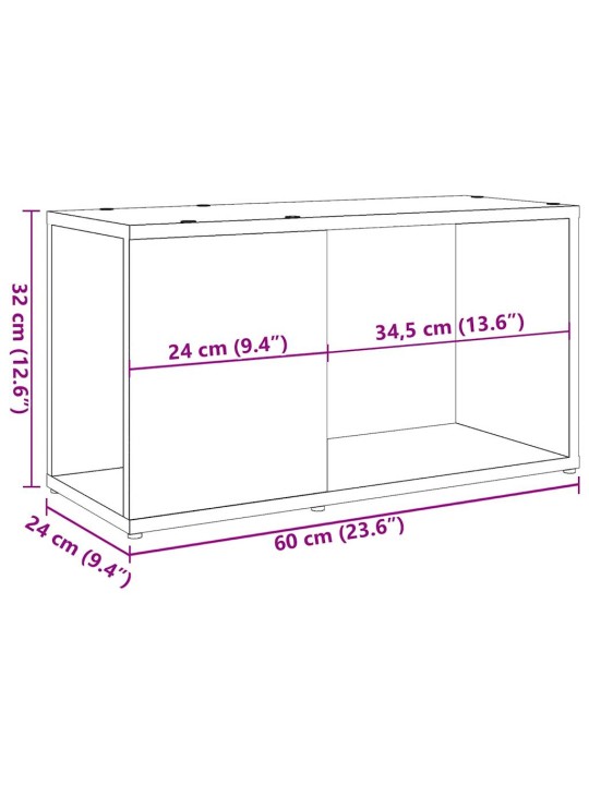 TELERIKAPP OLD WOOD 60X24X32CM ENGINEERED WOOD