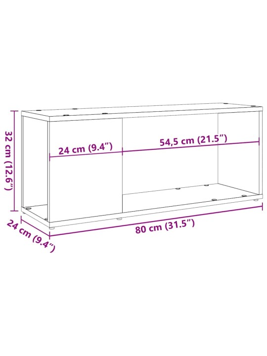 TELERIKAPP OLD WOOD 80X24X32CM ENGINEERED WOOD