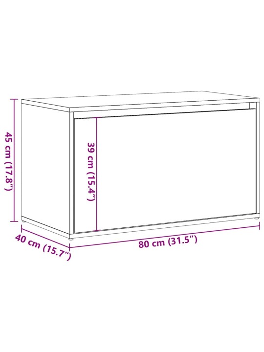 SAALIPINK 80X40X45 CM VANA PUIDUST VALMISTATUD PUIT