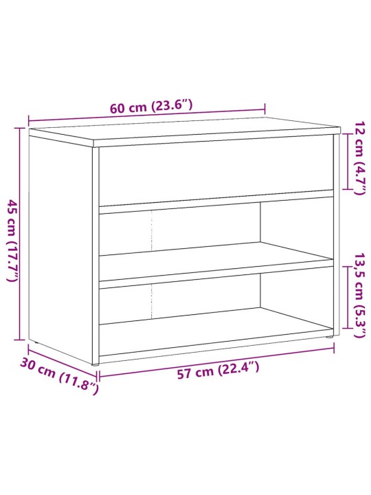KINGAPINK VANA PUIT 60X30X45 CM ENGINEERED WOOD