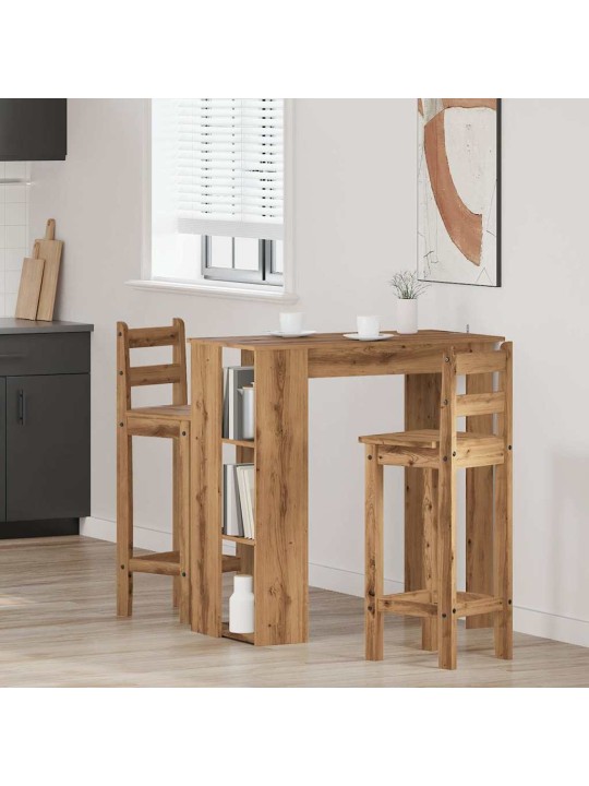BAARILAUD RIIULIGA ARTISAN TAMM 102X50X103,5 CM TEHISPUIT
