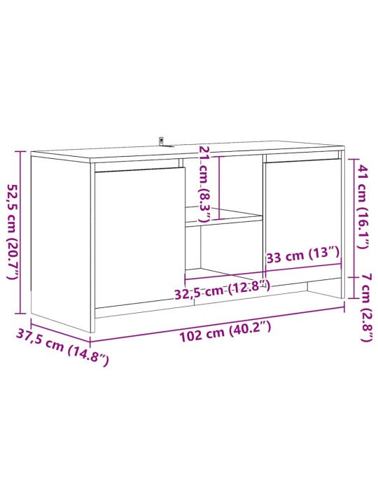 TELERIKAPP ARTISAN TAMM 102X37,5X52,5 CM EHITUSPUIT