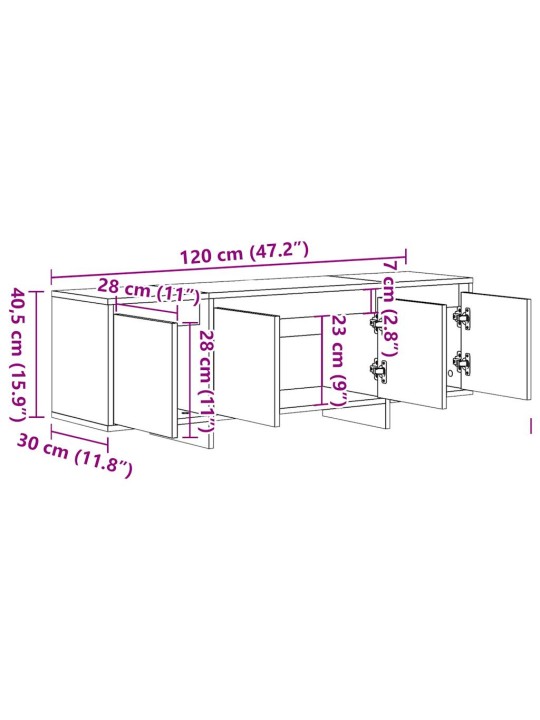 TELERIKAPP ARTISAN TAMM 120X30X40,5 CM EHITUSPUIT