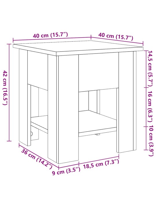 DIIVANILAUD OLD WOOD 40X40X42 CM ENGINEERED WOOD