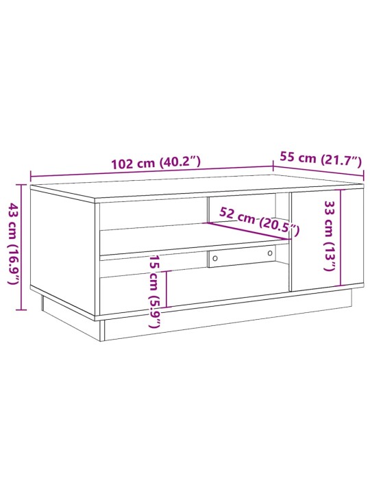 DIIVANILAUD OLD WOOD 102X55X43 CM ENGINEERED WOOD