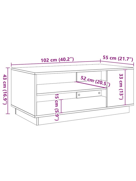 DIIVANILAUD ARTISAN TAMM 102X55X43 CM EHITUSPUIT