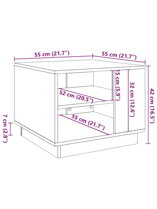 DIIVANILAUD ARTISAN TAMM 55X55X42 CM ENGINEERED WOOD