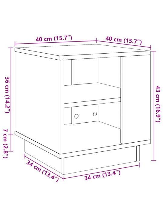 DIIVANILAUD OLD WOOD 40X40X43 CM ENGINEERED WOOD