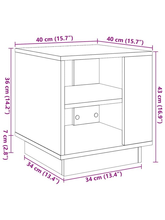 DIIVANILAUD ARTISAN TAMM 40X40X43 CM ENGINEERED WOOD
