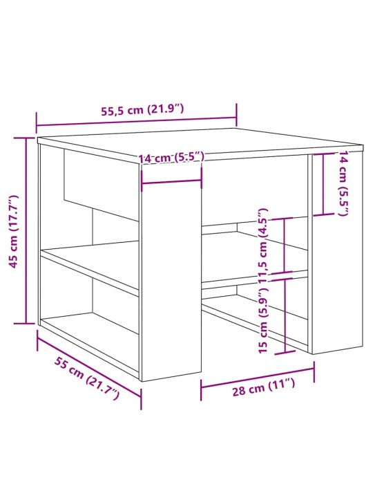 DIIVANILAUD OLD WOOD 55,5X55X45 CM ENGINEERED WOOD