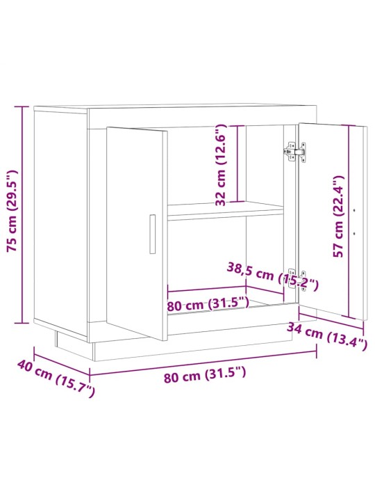 PUHVETKAPP OLD WOOD 80X40X75 CM ENGINEERED WOOD