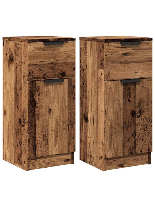 PUHVETKAPID 2 TK VANA PUIT 30X30X70 CM ENGINEERED WOOD