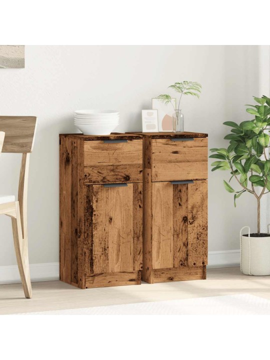 PUHVETKAPID 2 TK VANA PUIT 30X30X70 CM ENGINEERED WOOD