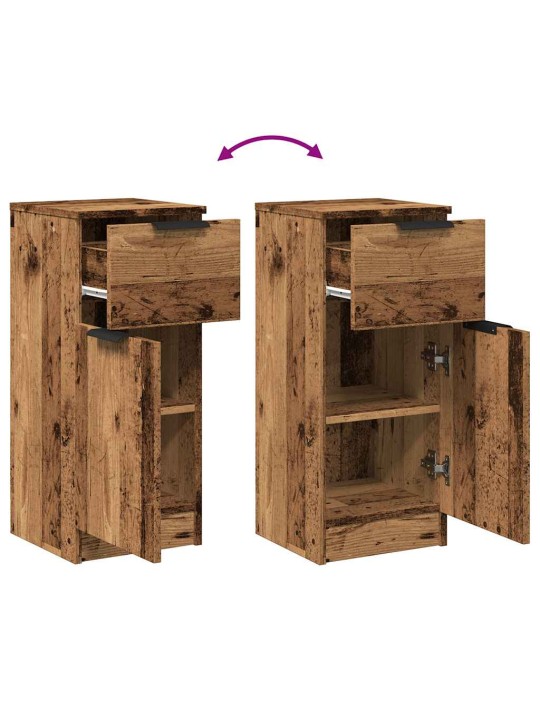 PUHVETKAPID 2 TK VANA PUIT 30X30X70 CM ENGINEERED WOOD