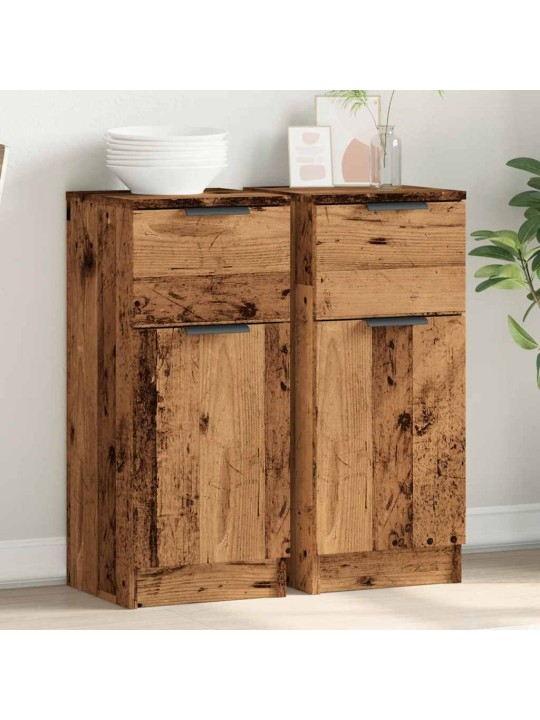 PUHVETKAPID 2 TK VANA PUIT 30X30X70 CM ENGINEERED WOOD