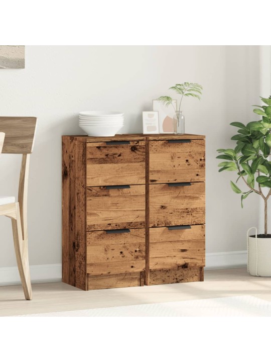 PUHVETKAPID 2 TK VANA PUIT 30X30X70 CM ENGINEERED WOOD