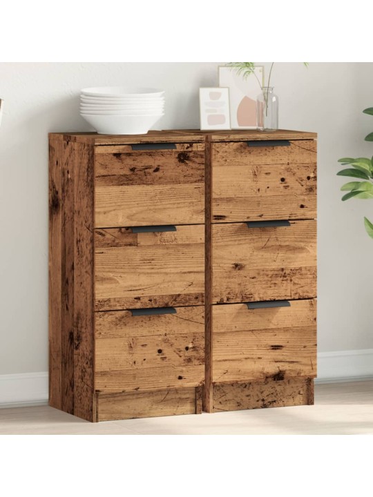 PUHVETKAPID 2 TK VANA PUIT 30X30X70 CM ENGINEERED WOOD