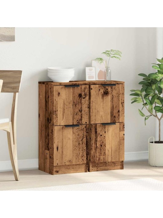 PUHVETKAPID 2 TK VANA PUIT 30X30X70 CM ENGINEERED WOOD