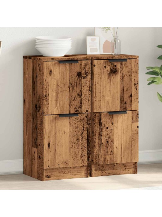 PUHVETKAPID 2 TK VANA PUIT 30X30X70 CM ENGINEERED WOOD