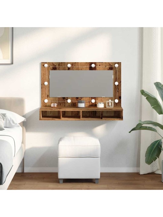 PEEGELKAPP LED-IGA OLD WOOD 90X31,5X62 CM