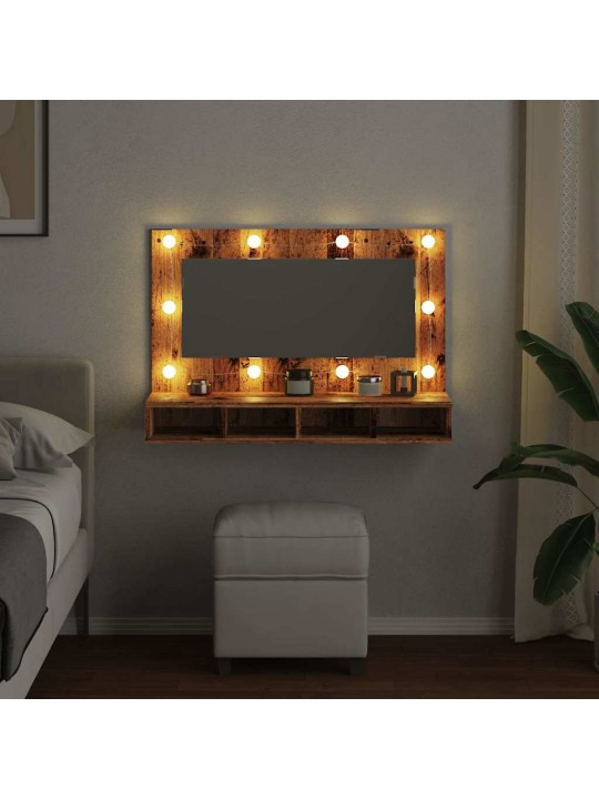 PEEGELKAPP LED-IGA OLD WOOD 90X31,5X62 CM