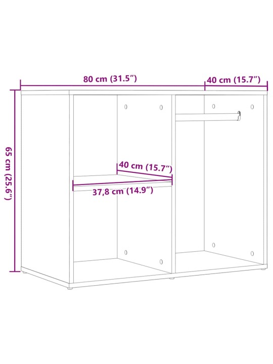 RIIETEKAPP OLD WOOD 80X40X65 CM ENGINEERED WOOD