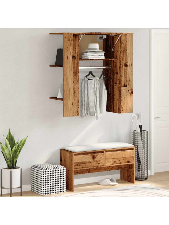 ESIKUKAPP VANA PUIT 97,5X37X99 CM ENGINEERED WOOD