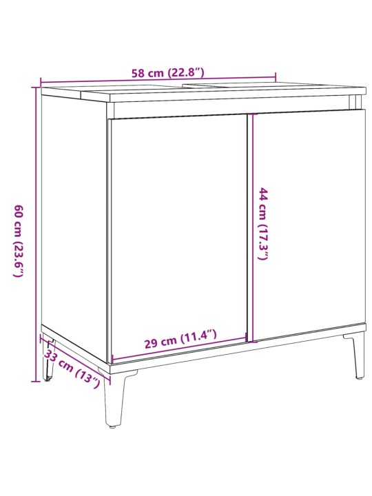 VALAMUKAPP VANA PUIT 58X33X60 CM ENGINEERED WOOD