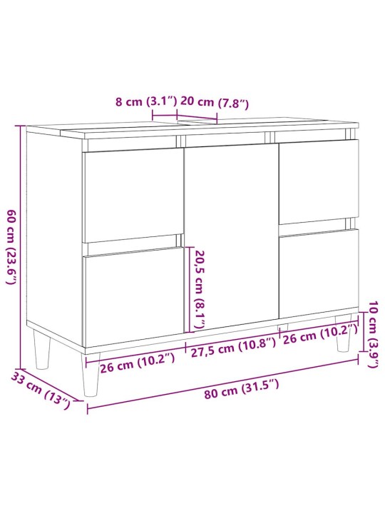 VALAMUKAPP VANA PUIT 80X33X60 CM ENGINEERED WOOD