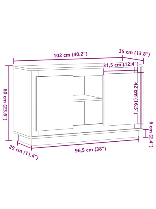 PUHVETKAPP VANA PUIT 102X35X60 CM ENGINEERED WOOD
