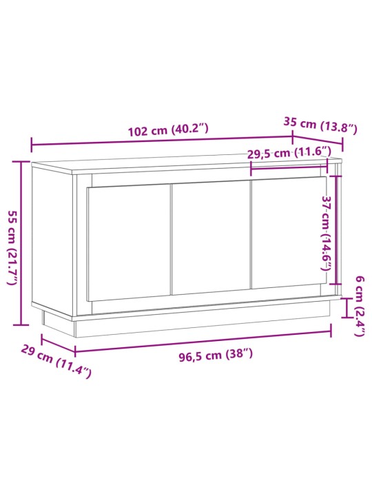 PUHVETKAPP VANA PUIT 102X35X55 CM ENGINEERED WOOD