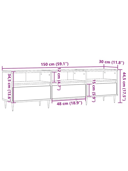 TELERIKAPP ARTISAN TAMM 150X30X44,5 CM EHITUSPUIT