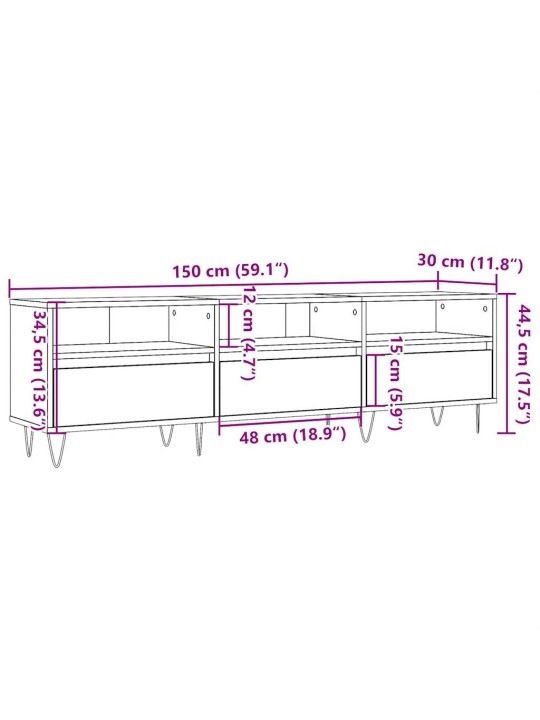 TELERIKAPP ARTISAN TAMM 150X30X44,5 CM EHITUSPUIT