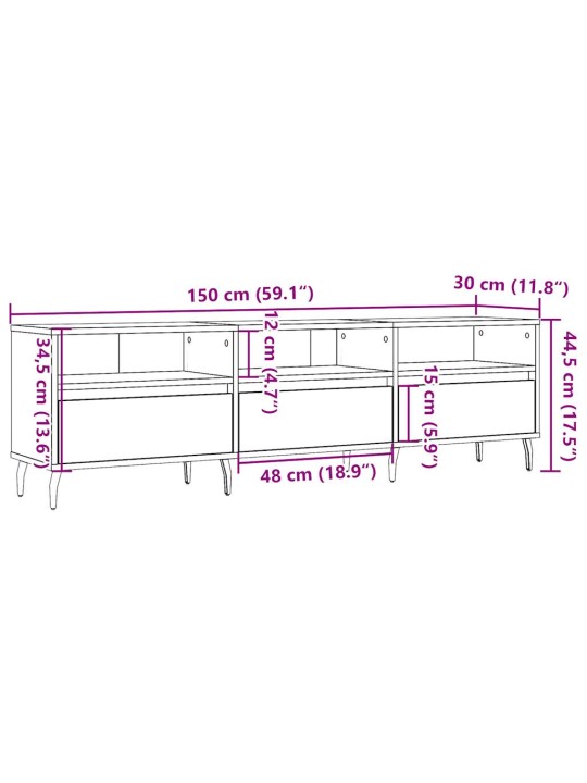 TELERIKAPP ARTISAN TAMM 150X30X44,5 CM EHITUSPUIT