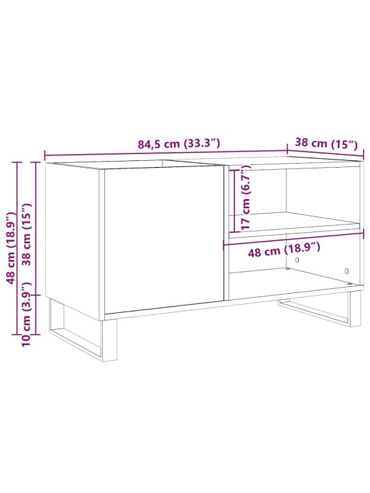 Plaadikapp, vana puit, 84,5 x 38 x 48 cm, tehispuit