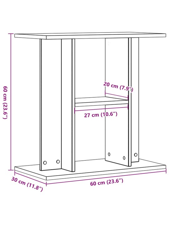 Akvaariumi alus, vana puit, 60 x 30 x 60 cm, tehispuit