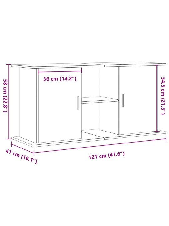 AKVAARIUMI ALUS ARTISAN TAMM 121X41X58 CM EHITUSPUIT