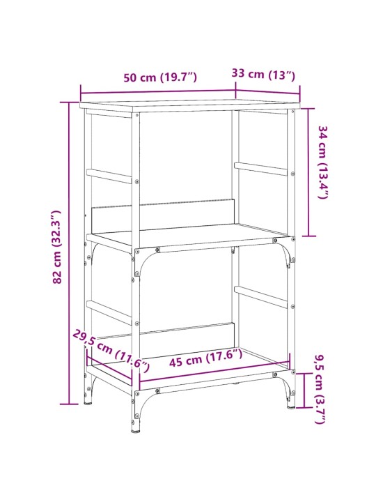 RAAMATUKAPP VANA PUIT 50X33X82 CM ENGINEERED WOOD