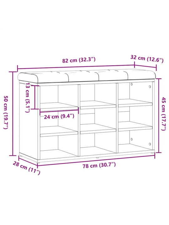 KINGAPINK VANA PUIT 82X32X50 CM ENGINEERED WOOD